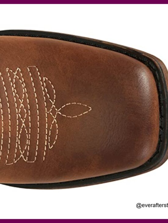 Square Toe Cowgirl Boots with Detachable Strap, Faux Leather, Wide Calf - Picture 5 of 7